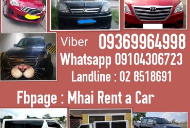 Rent a car and Van Rental with or without driver