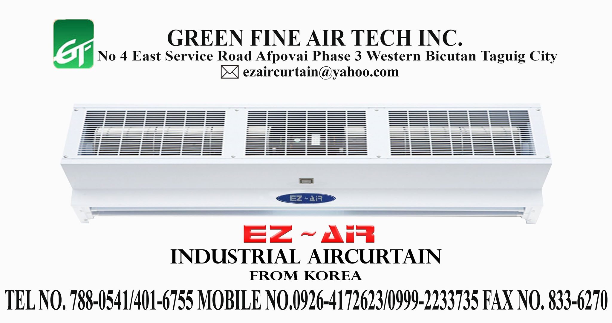 Ez-Air Curtain Industrial type with Single Phase