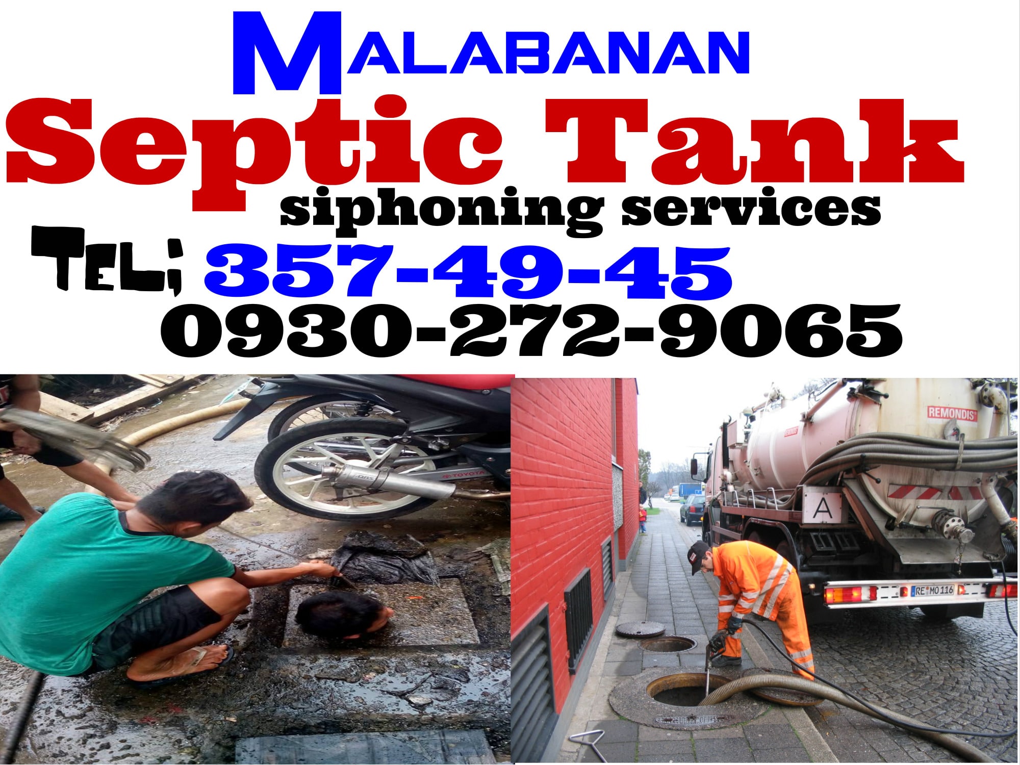 MCT Malabanan siphoning septic tank and declogging services